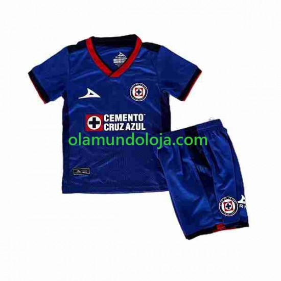 Camisola Cruz Azul Criança Equipamento Primeiro 2023-2024 Manga Curta